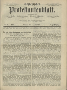 Schlesisches Protestantenblatt. 1872.12.14 Jg.2 No24