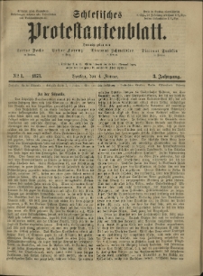 Schlesisches Protestantenblatt. 1873.01.04 Jg.3 No1