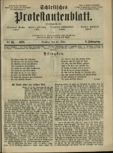 Schlesisches Protestantenblatt. 1873.05.31 Jg.3 No22