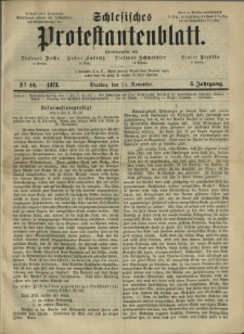 Schlesisches Protestantenblatt. 1873.11.15 Jg.3 No46