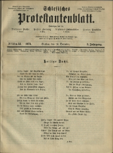 Schlesisches Protestantenblatt. 1873.12.20 Jg.3 No51-52