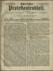 Schlesisches Protestantenblatt. 1874.01.24 Jg.4 No4