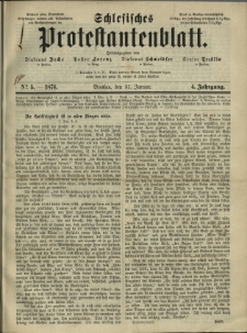 Schlesisches Protestantenblatt. 1874.01.31 Jg.4 No5