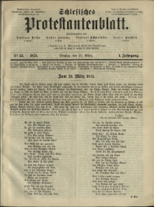 Schlesisches Protestantenblatt. 1874.03.21 Jg.4 No12