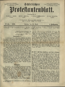 Schlesisches Protestantenblatt. 1874.04.11 Jg.4 No15