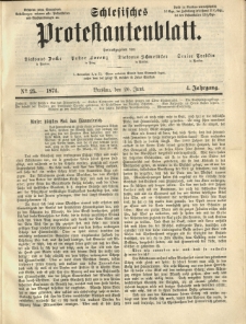 Schlesisches Protestantenblatt. 1874.06.20 Jg.4 No25
