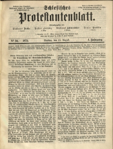 Schlesisches Protestantenblatt. 1874.08.22 Jg.4 No34
