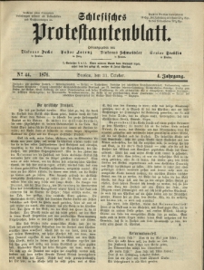 Schlesisches Protestantenblatt. 1874.10.31 Jg.4 No44