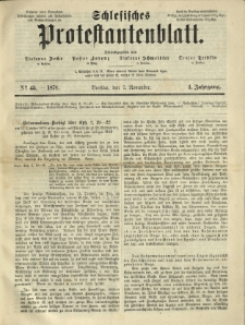 Schlesisches Protestantenblatt. 1874.11.07 Jg.4 No45