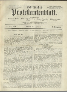 Schlesisches Protestantenblatt. 1876.01.01 Jg.6 No1