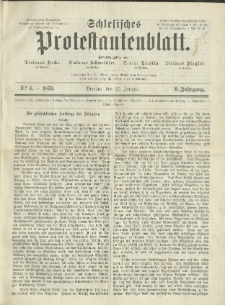 Schlesisches Protestantenblatt. 1876.01.22 Jg.6 No4
