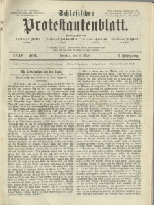 Schlesisches Protestantenblatt. 1876.05.06 Jg.6 No19