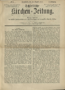 Schlesische Kirchen-Zeitung. 1876.08.12 Jg.6 No7