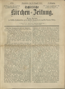 Schlesische Kirchen-Zeitung. 1876.08.19 Jg.6 No8