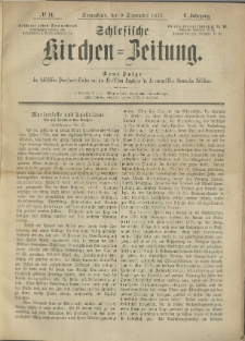 Schlesische Kirchen-Zeitung. 1876.09.09 Jg.6 No11