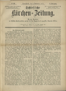 Schlesische Kirchen-Zeitung. 1876.11.04 Jg.6 No19
