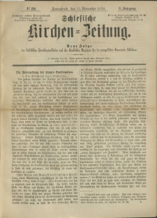 Schlesische Kirchen-Zeitung. 1876.11.11 Jg.6 No20