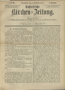 Schlesische Kirchen-Zeitung. 1876.11.25 Jg.6 No22