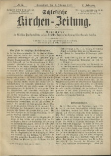 Schlesische Kirchen-Zeitung. 1877.02.03 Jg.7 No5