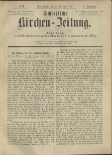 Schlesische Kirchen-Zeitung. 1877.02.24 Jg.7 No8