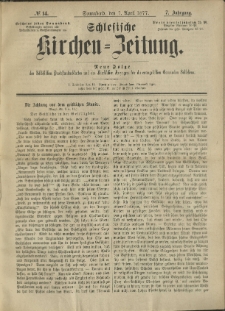 Schlesische Kirchen-Zeitung. 1877.04.07 Jg.7 No14