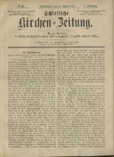 Schlesische Kirchen-Zeitung. 1877.04.14 Jg.7 No15