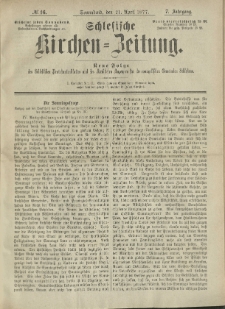 Schlesische Kirchen-Zeitung. 1877.04.21 Jg.7 No16