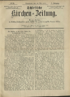 Schlesische Kirchen-Zeitung. 1877.05.26 Jg.7 No21