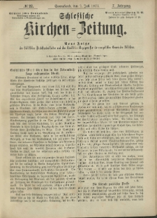 Schlesische Kirchen-Zeitung. 1877.07.07 Jg.7 No27