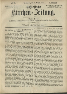 Schlesische Kirchen-Zeitung. 1877.08.04 Jg.7 No31
