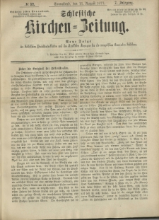 Schlesische Kirchen-Zeitung. 1877.08.11 Jg.7 No32