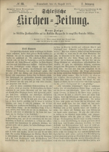 Schlesische Kirchen-Zeitung. 1877.08.18 Jg.7 No33