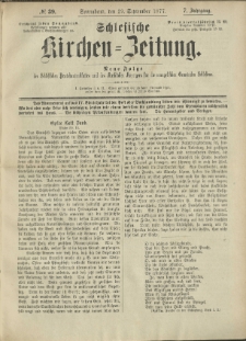 Schlesische Kirchen-Zeitung. 1877.09.29 Jg.7 No39