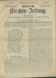 Schlesische Kirchen-Zeitung. 1877.10.20 Jg.7 No42