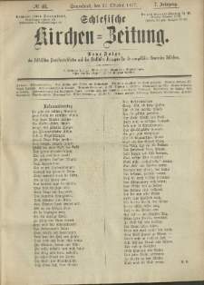 Schlesische Kirchen-Zeitung. 1877.10.27 Jg.7 No43