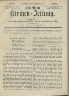 Schlesische Kirchen-Zeitung. 1877.11.24 Jg.7 No47