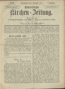 Schlesische Kirchen-Zeitung. 1877.12.08 Jg.7 No49