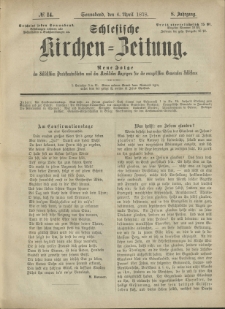 Schlesische Kirchen-Zeitung. 1878.04.06 Jg.8 No14