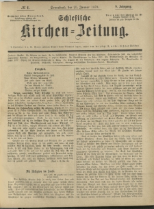 Schlesische Kirchen-Zeitung. 1879.01.25 Jg.9 No4