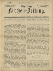 Schlesische Kirchen-Zeitung. 1879.03.01 Jg.9 No9