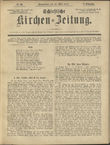 Schlesische Kirchen-Zeitung. 1879.05.10 Jg.9 No19