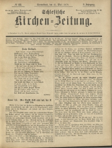 Schlesische Kirchen-Zeitung. 1879.05.31 Jg.9 No22