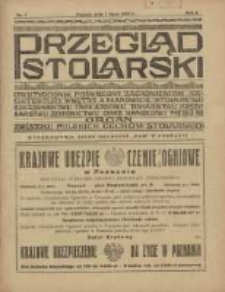 Przegląd Stolarski: dwutygodnik poświęcony zagadnieniom architektury wnętrz a mianowicie: stolarstwu, rzeźbiarstwu, tapicerstwu, tokarstwu, koszykarstwu, zdobnictwu oraz handlowi mebli: organ Związku Polskich Cech&oacute;w Stolarskich 1927.07.01 R.1 Nr7