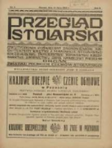 Przegląd Stolarski: dwutygodnik poświęcony zagadnieniom architektury wnętrz a mianowicie: stolarstwu, rzeźbiarstwu, tapicerstwu, tokarstwu, koszykarstwu, zdobnictwu oraz handlowi mebli: organ Związku Polskich Cech&oacute;w Stolarskich 1927.07.15 R.1 Nr8