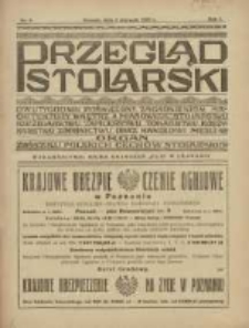 Przegląd Stolarski: dwutygodnik poświęcony zagadnieniom architektury wnętrz a mianowicie: stolarstwu, rzeźbiarstwu, tapicerstwu, tokarstwu, koszykarstwu, zdobnictwu oraz handlowi mebli: organ Związku Polskich Cech&oacute;w Stolarskich 1927.08.01 R.1 Nr9