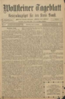 Wollsteiner Tageblatt: Generalanzeiger f&uuml;r den Kreis Bomst: mit der Gratis-Beilage: "Bl&auml;tter und Bl&uuml;ten" 1908.01.05 Nr4