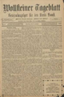 Wollsteiner Tageblatt: Generalanzeiger für den Kreis Bomst: mit der Gratis-Beilage: "Blätter und Blüten" 1908.01.05 Nr4