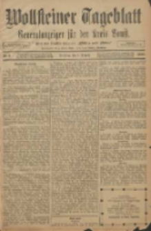 Wollsteiner Tageblatt: Generalanzeiger f&uuml;r den Kreis Bomst: mit der Gratis-Beilage: "Bl&auml;tter und Bl&uuml;ten" 1908.01.07 Nr5