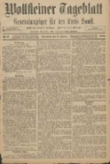 Wollsteiner Tageblatt: Generalanzeiger f&uuml;r den Kreis Bomst: mit der Gratis-Beilage: "Bl&auml;tter und Bl&uuml;ten" 1908.01.25 Nr21