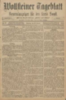Wollsteiner Tageblatt: Generalanzeiger f&uuml;r den Kreis Bomst: mit der Gratis-Beilage: "Bl&auml;tter und Bl&uuml;ten" 1908.01.26 Nr22